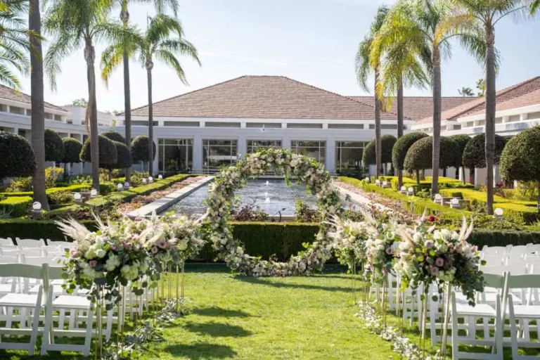 Ceremony design in Richard Nixon Library - Orange County wedding venues